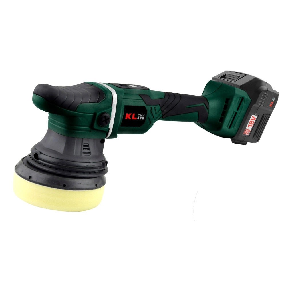 KLPro KLPS18B-50 18Volt/5.0Ah Li-ion Çift Akülü Kömürsüz 125mm Profesyonel Polisaj Makinesi