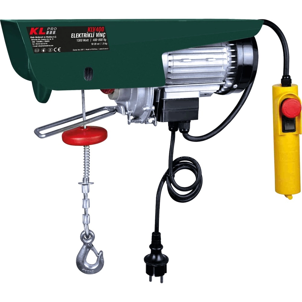 KLV400 1300 Watt / 400 - 800 Kg / 10 -20 Metre Elektrikli Vinç